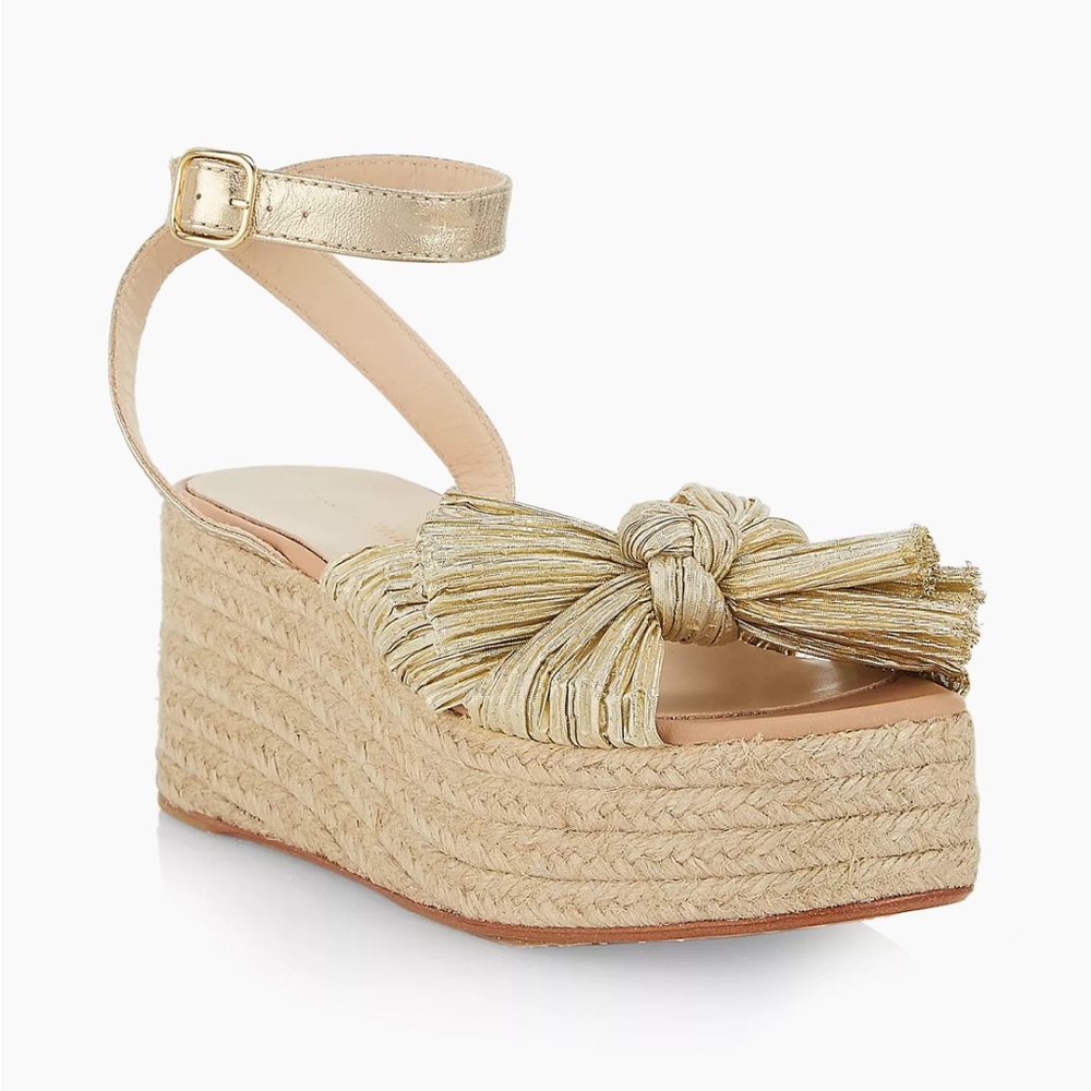 Loeffer Randal Posey Gold Espadrille Sandals